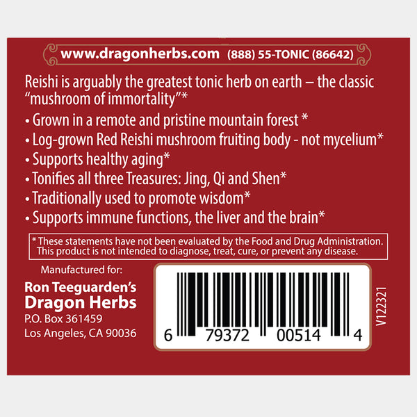 Dragon Herbs - Duanwood Reishi (100caps/500mg)