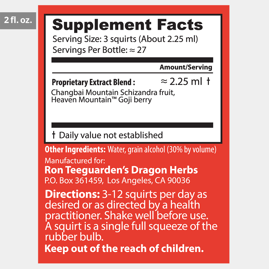 Dragon Herbs Goji and Schizandra Drops 2fl oz (60ml)