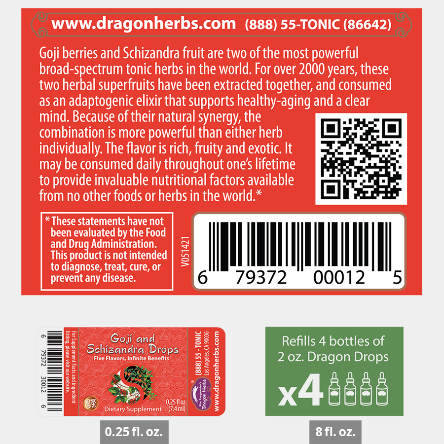 Dragon Herbs Goji and Schizandra Drops 2fl oz (60ml)