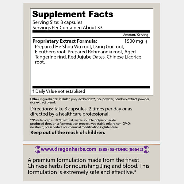 Dragon Herbs - Shou Wu Formulation (100caps/500mg)
