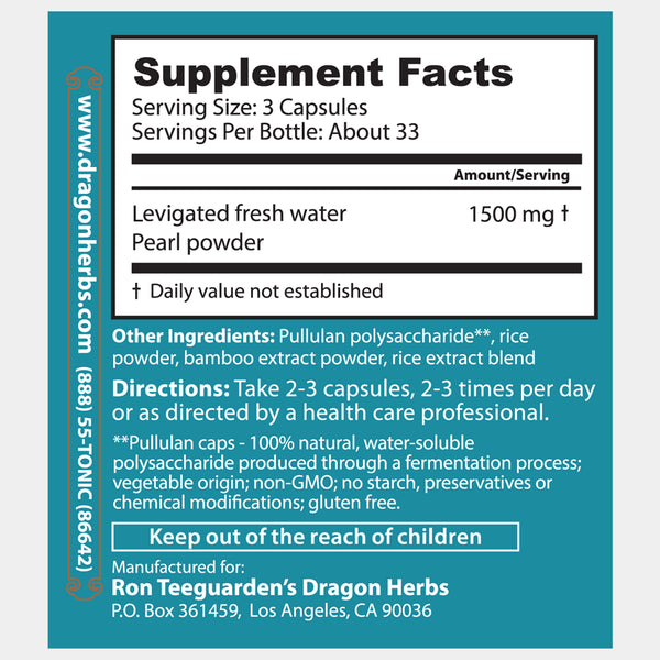 Dragon Herbs - Pearl Powder (100 Capsules/500mg)
