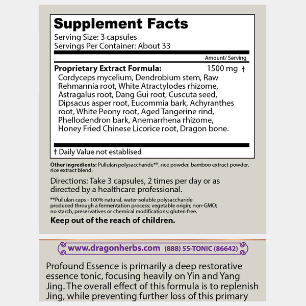 Dragon Herbs - Profound Essence (100Caps/500mg)