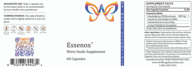 ESSENOX™ (WAM Essentials) 60 Capsules (Previously TMG-DMG)