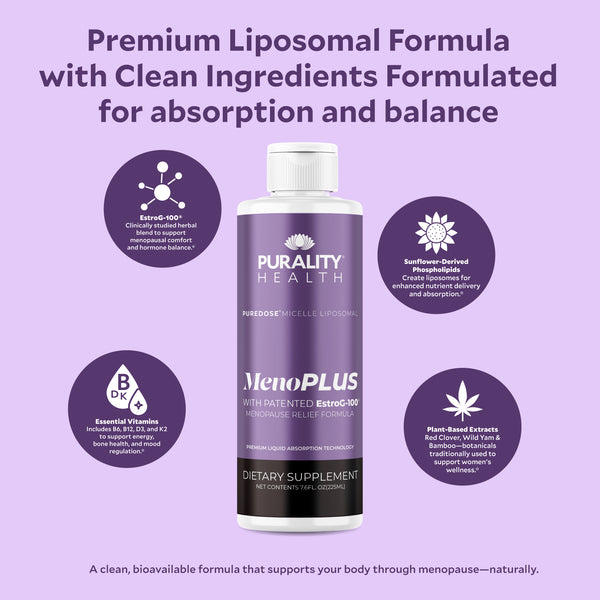 Purality Health - PureDose® Liposomal MenoPLUS 225ml (Menopause Relief Formula)