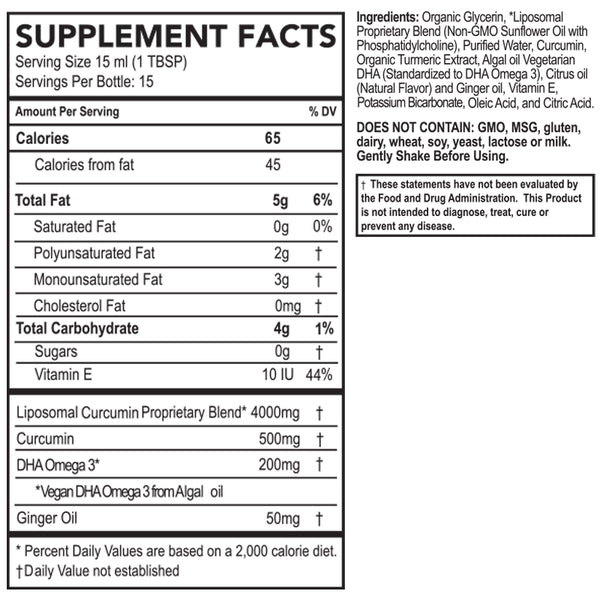 Purality Health - PureDose® Liposomal Curcumin GOLD 225ml (4000mg)