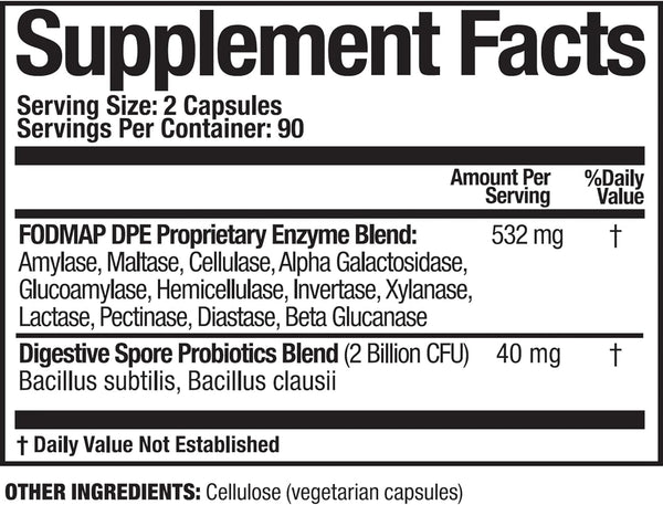 Arthur Andrew Medical - FODMAP DPE – Digestive Probiotics & Enzymes (180caps)