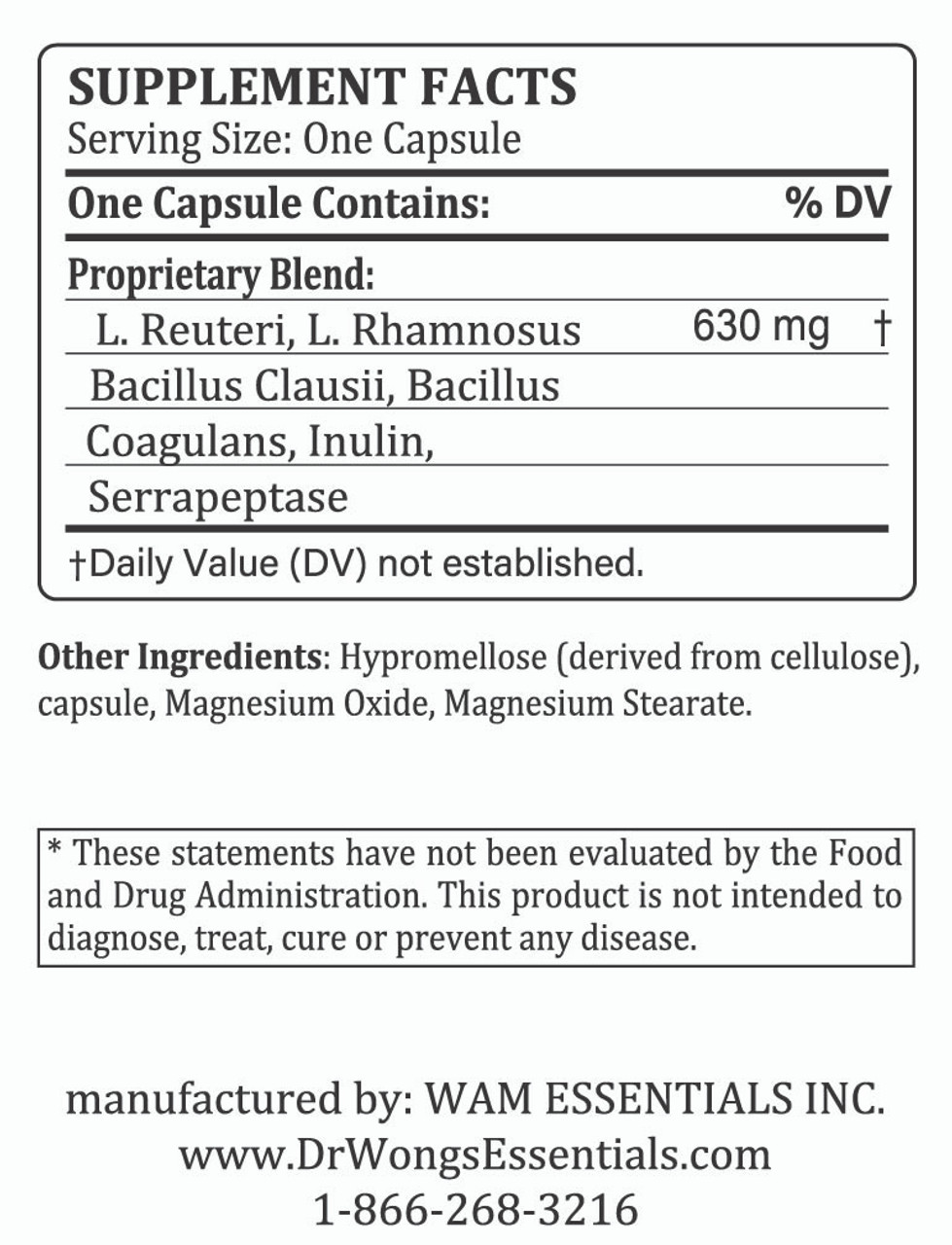 WAM Essentials - Floracopia 60 caps (previously Armoured Acidophilus)