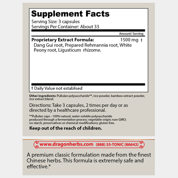 Dragon Herbs Four Things (100 capsules, 500mg each)