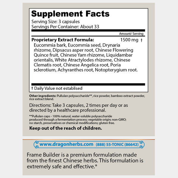 Dragon Herbs - Frame Builder (100 Capsules/500mg)