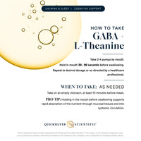 Thumbnail for Quicksilver Scientific GABA with L-THEANINE (50ml / 2ml per serving)