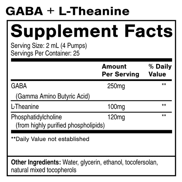 Quicksilver Scientific GABA with L-THEANINE (50ml / 2ml per serving)