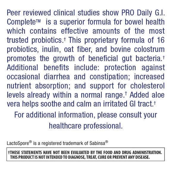 Sovereign Laboratories - GastroDefense® PRO Daily G.I. Complete - Probiotic & Colostrum Formula (60caps/658mg)