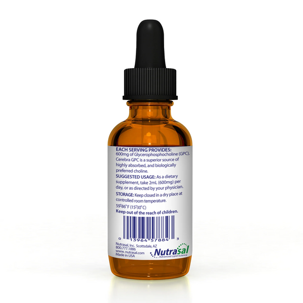Nutrasal - Cerebra-GPC Liquid (600 mg GPC per Serving) (60ml/2floz/30 Servings)