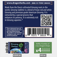 Thumbnail for Dragon Herbs Ginseng Sublime 2fl oz (60ml)