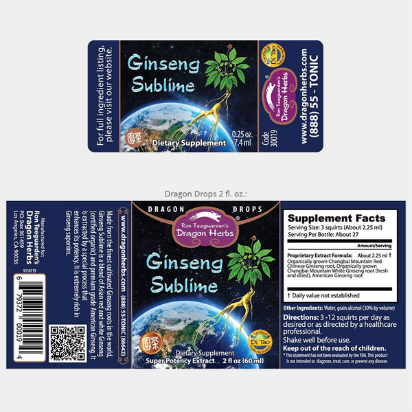 Dragon Herbs - Ginseng Sublime Mini Drops (0.25oz/7.5ml)
