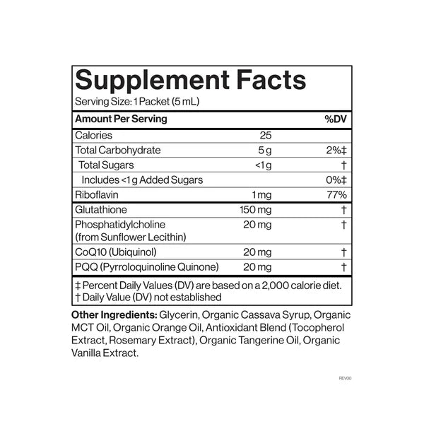 Cymbiotika - Liposomal Glutathione (25x5ml pouches) (Citrus Vanilla)