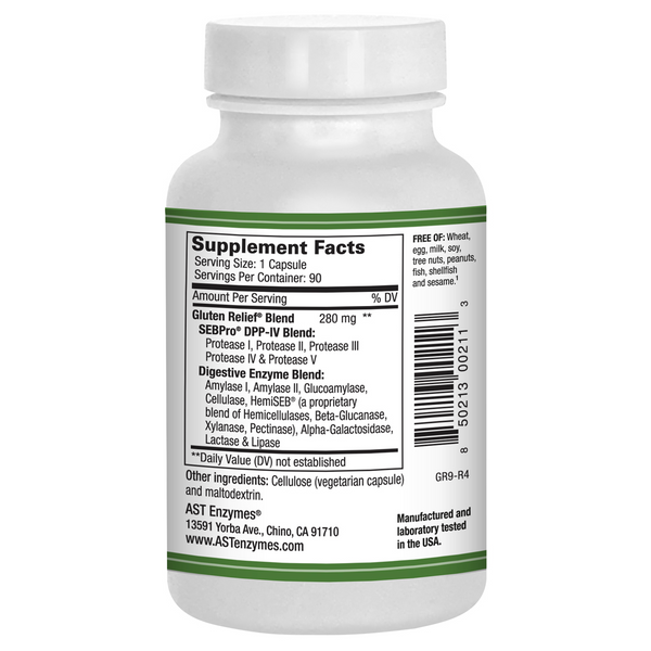 AST Enzymes - Gluten Relief PLUS - (90 capsules)