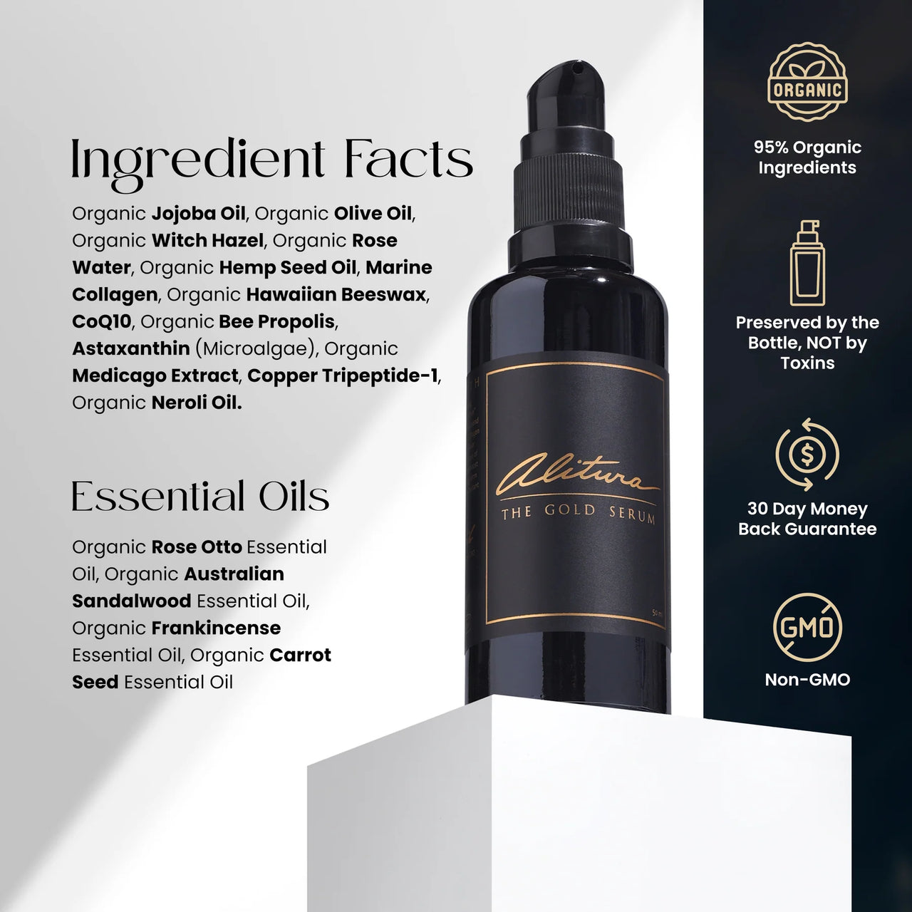 Alitura - The Gold Serum | Botanical Facial Oil for Radiant Skin (50ml)
