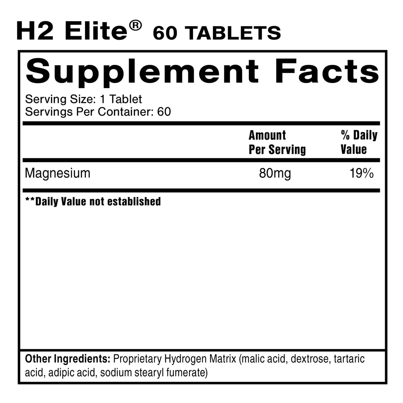 Quicksilver Scientific H2 Elite® (60 tablets)