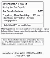 Thumbnail for Dr Wong’s WAM Essentials - Hawthorne Berry Extract with Serrapeptidase (60caps/30servings)
