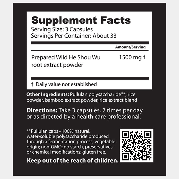 Dragon Herbs - He Shou Wu capsules (100caps/500mg)