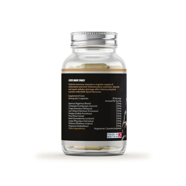 Raw Sport - Immune + Recover 90 Caps 600mg (10x Mushroom Blend)