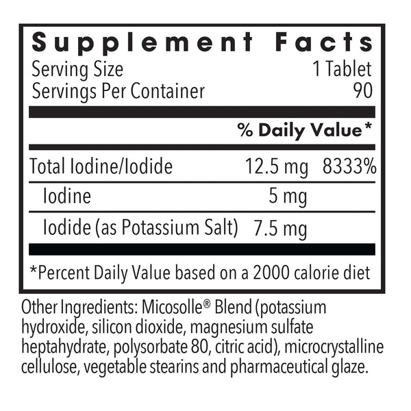 Optimox Iodoral (12.5mg) 180 tabs - Iodine supplement