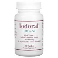 Thumbnail for Optimox Iodoral (50mg) 30 tabs - Iodine supplement