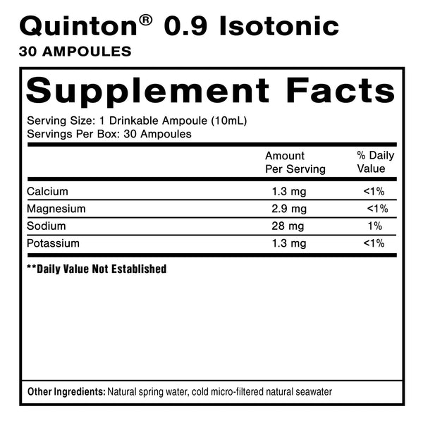 Quicksilver Scientific - Quinton Isotonic 30 (x10ml) Ampoules