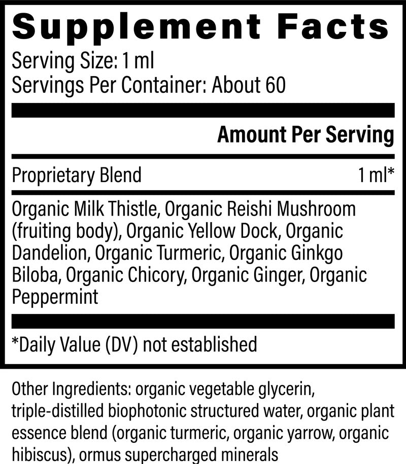 Global Healing | Liver Health Herbal Extract | 2 fl Oz (approx 60 servings)