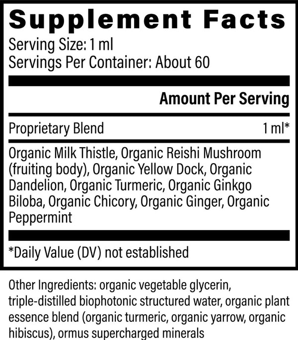 Global Healing | Liver Health Herbal Extract | 2 fl Oz (approx 60 servings)
