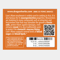 Thumbnail for Dragon Herbs - Lion's Mane Mini Drops (0.25fl.oz/7.5ml)