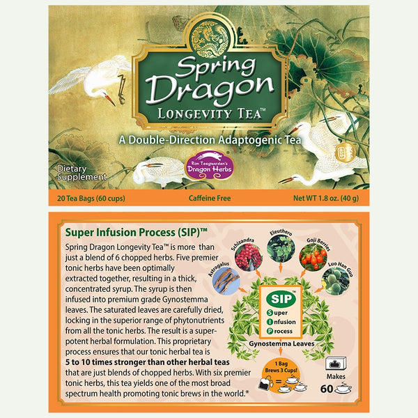 Dragon Herbs - Spring Dragon Longevity Tea (20 tea bags / 60 servings)