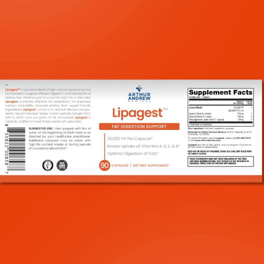 Lipagest (Fat Digestion Support) | Arthur Andrew Medical | 90 Caps