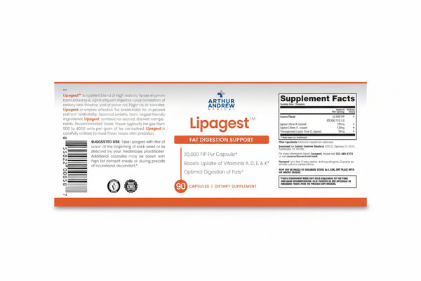 Arthur Andrew Medical - Lipagest- Lipase Enzyme Supplement  (180caps)