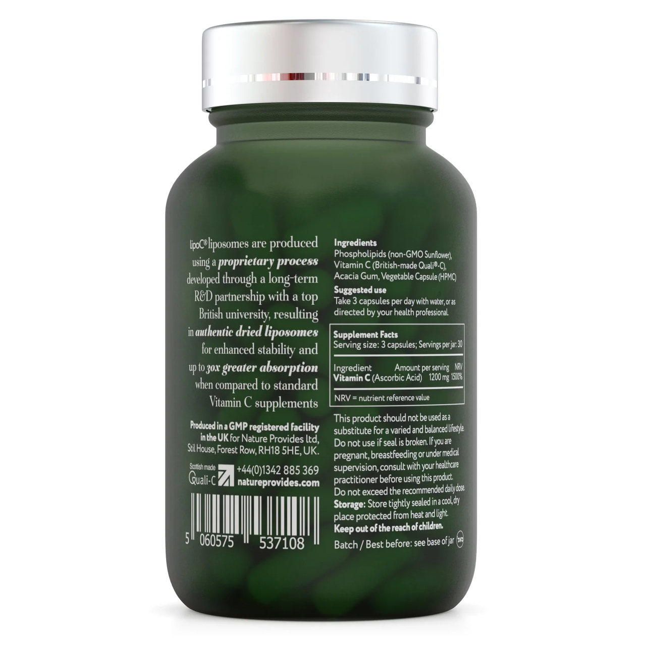 Nature Provides - LipoC 1200mg Liposomal Vitamin C - (90 Capsules) Longevity Essentials Nature Provides - LipoC 1200mg Liposomal Vitamin C - (90 Capsules) Longevity Essentials