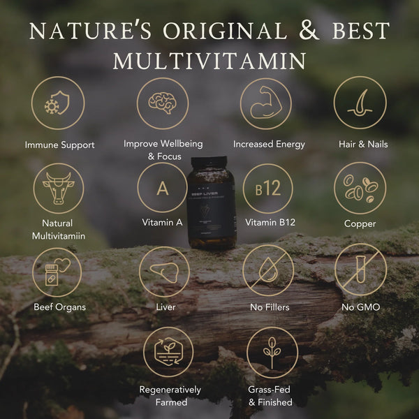 APE Nutrition - Organic Grass-Fed Beef Liver | Freeze-Dried Liver (180caps)