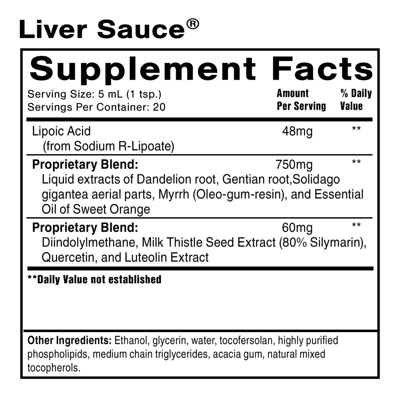 Quicksilver Scientific - Liver Sauce®  (100ml / 5ml per serving)