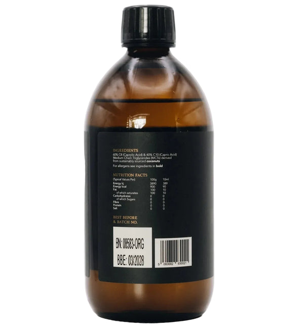 APE Nutrition - Organic C8 & C10 MCT Oil | Coconut-Derived | Palm Oil Free (473ml)