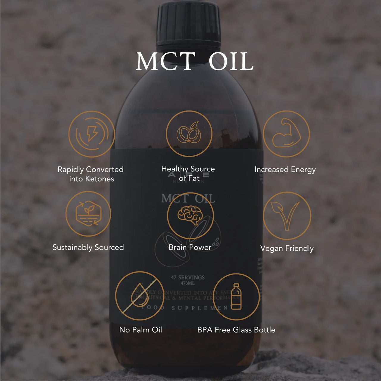 APE Nutrition - Organic C8 & C10 MCT Oil | Coconut-Derived | Palm Oil Free (473ml)