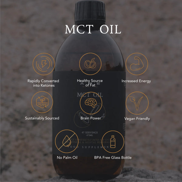 APE Nutrition - Organic C8 & C10 MCT Oil | Coconut-Derived | Palm Oil Free (473ml)