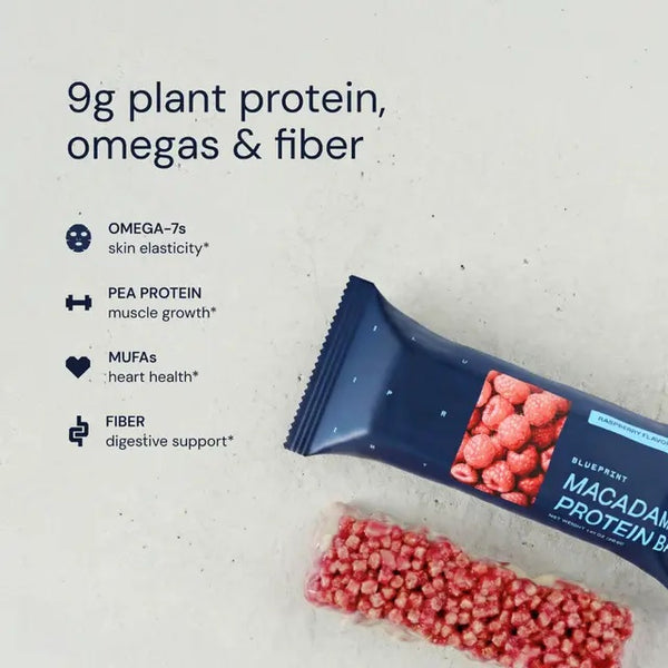 Blueprint | Macadamia Protein Bars - Raspberry (12x40g Bars)