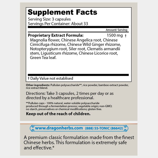 Dragon Herbs - Magnolia Sinus (100caps/33servings)