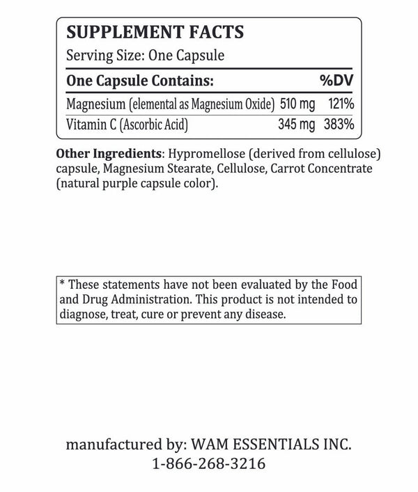 Dr Wong’s WAM Essentials - Magscorbate™ Magnesium & Vitamin C (90 Capsules)