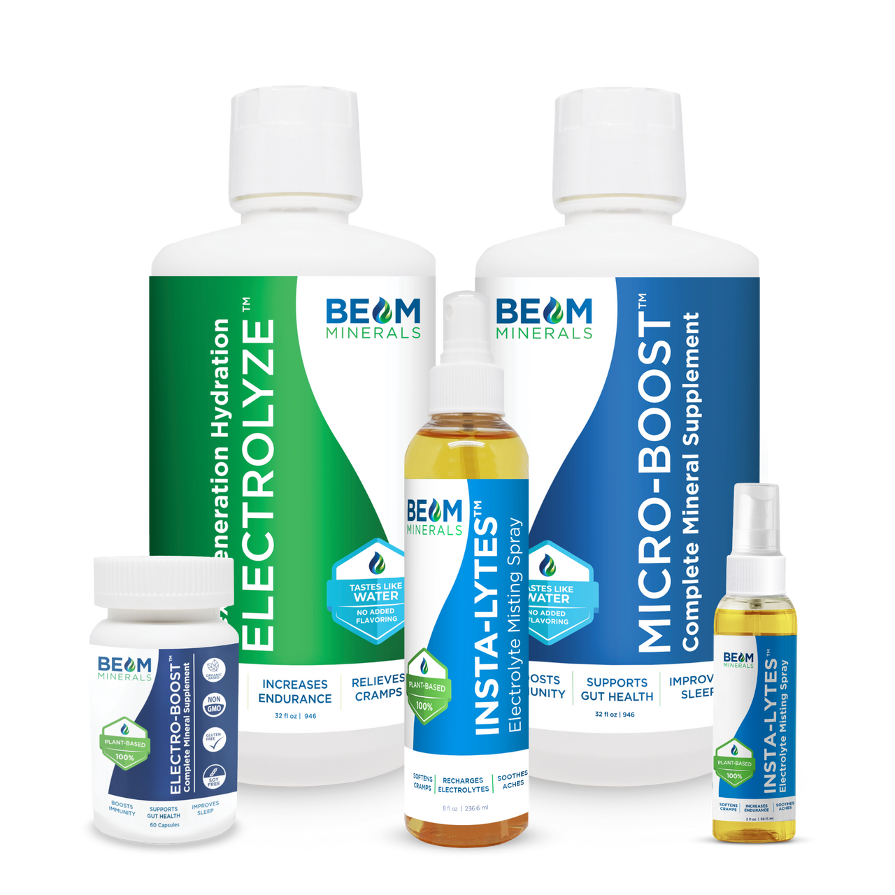 BEAM Minerals - Men's Complete Mineral Support Kit (Micro-BOOST, Electrolyze, Insta-Lytes & Electro-BOOST)