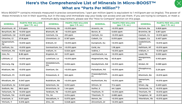 BEAM Minerals - Micro-BOOST 32floz (946ml) Exceptional Cellular Micronutrient Support