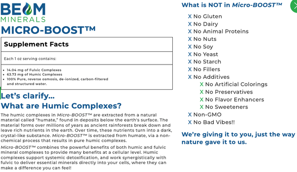 BEAM Minerals - Micro-BOOST 32floz (946ml) Exceptional Cellular Micronutrient Support