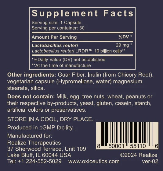 Oxiceutics | MyReuteri 10 Billion | 30 capsules