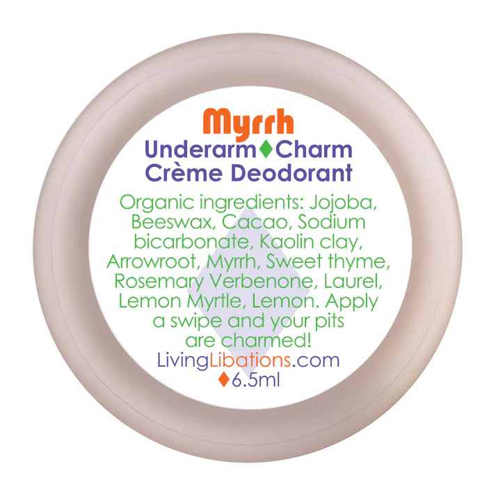 Living Libations - Myrrh Underarm Charm Creme Deodorant (6.5ml)