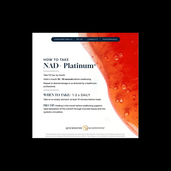 Quicksilver Scientific - NAD+ Platinum (100ml / approx 40 servings)